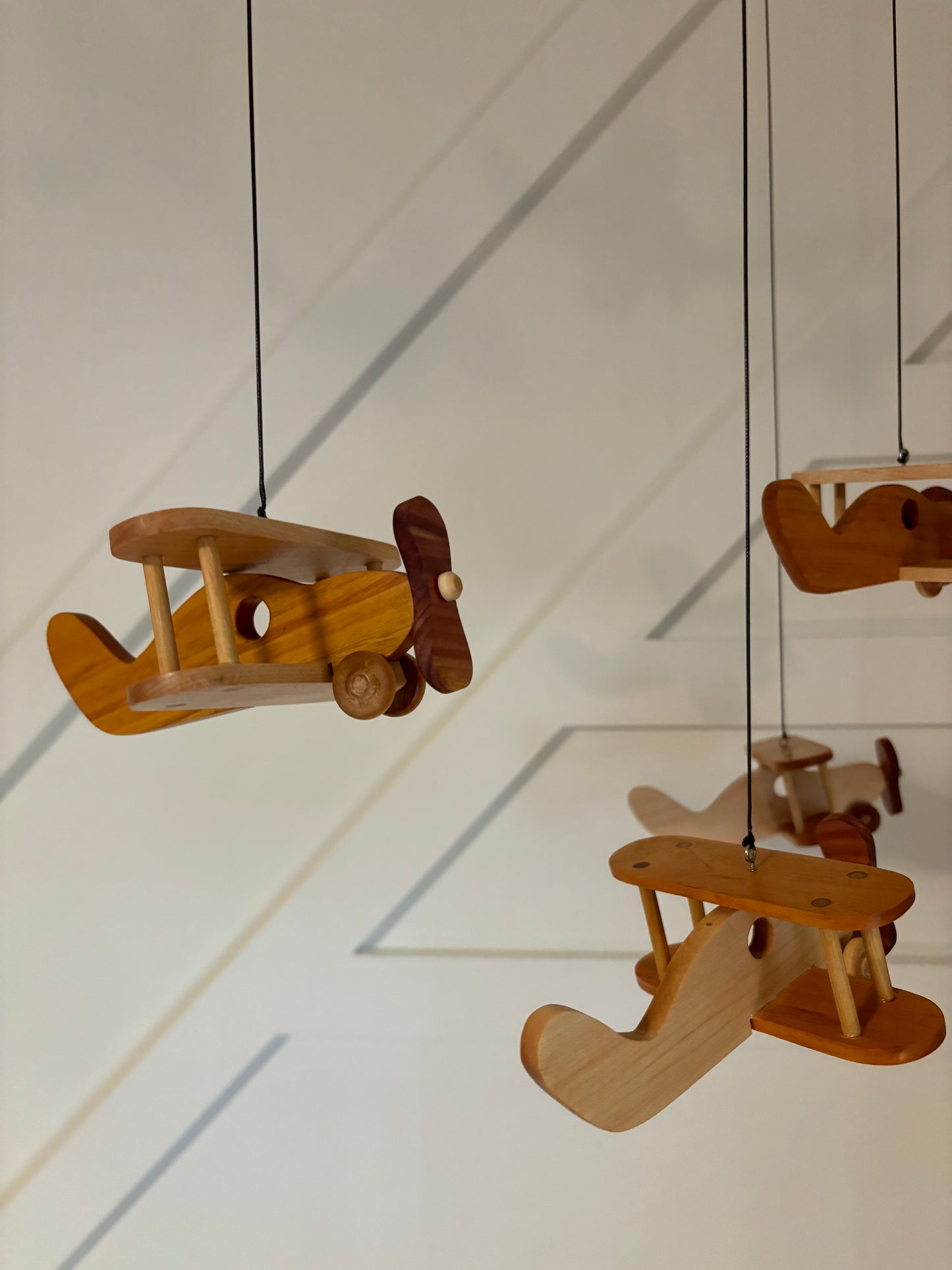 Handmade Wooden Airplane Mobile – Perfect for Kids’ Rooms