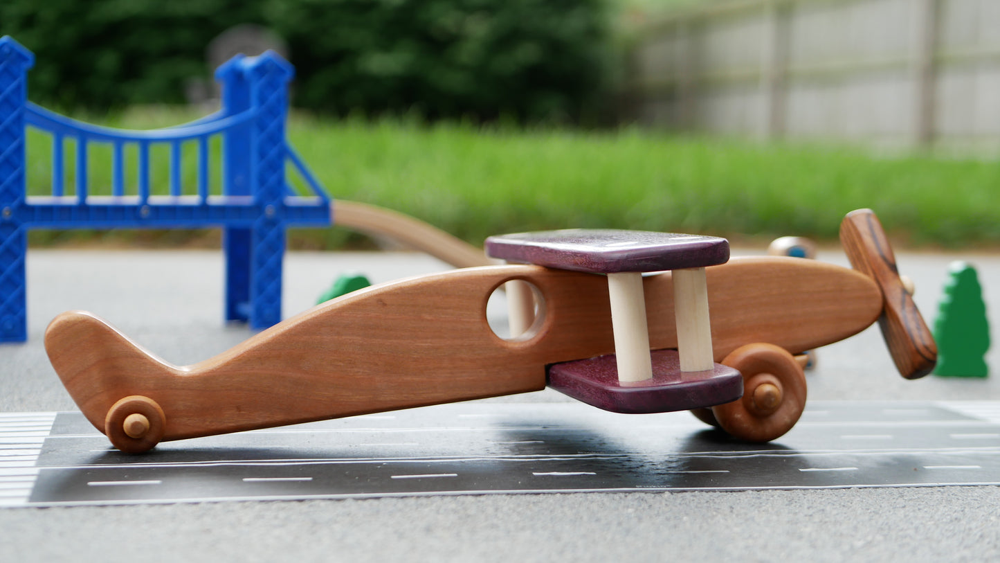 Cherry Wood Bi-Plane