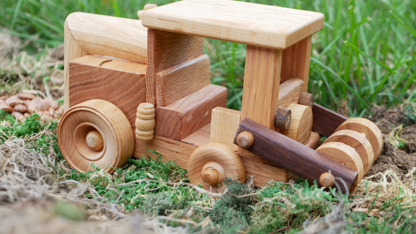 Wooden Harvesting Tractor toy