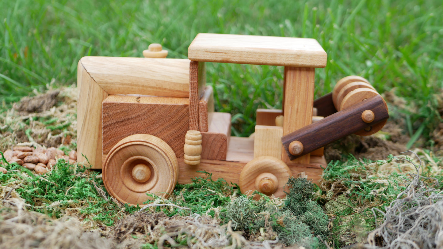 Wooden Harvesting Tractor toy