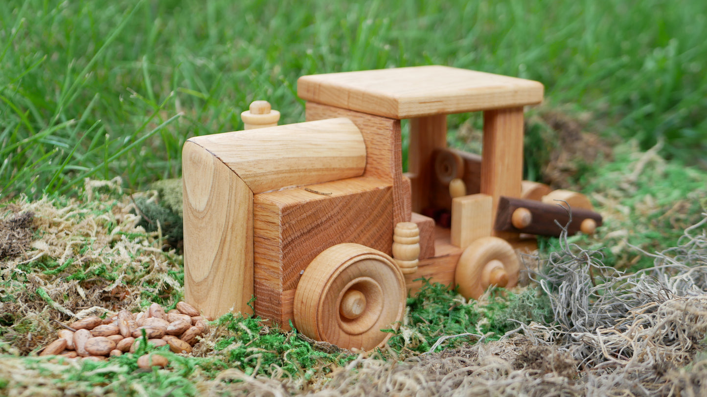 Wooden Harvesting Tractor toy