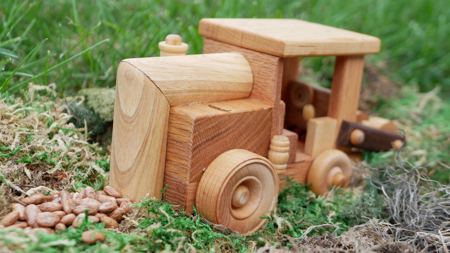 Wooden Harvesting Tractor toy