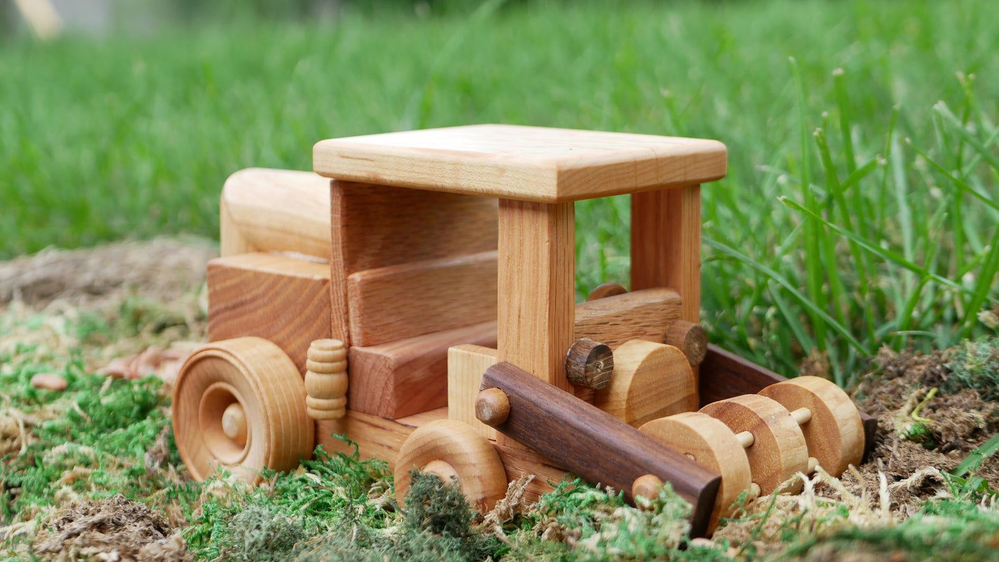 Wooden Harvesting Tractor toy