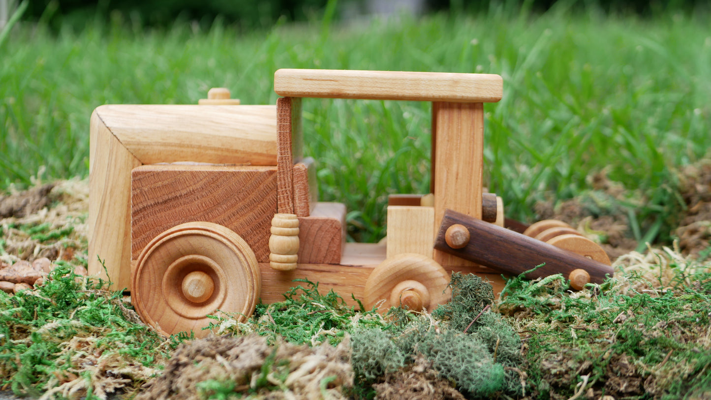 Wooden Harvesting Tractor toy